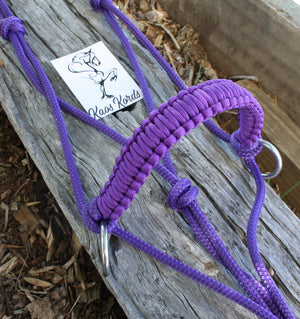 Side Pull/Riding Halter With Flat Braid