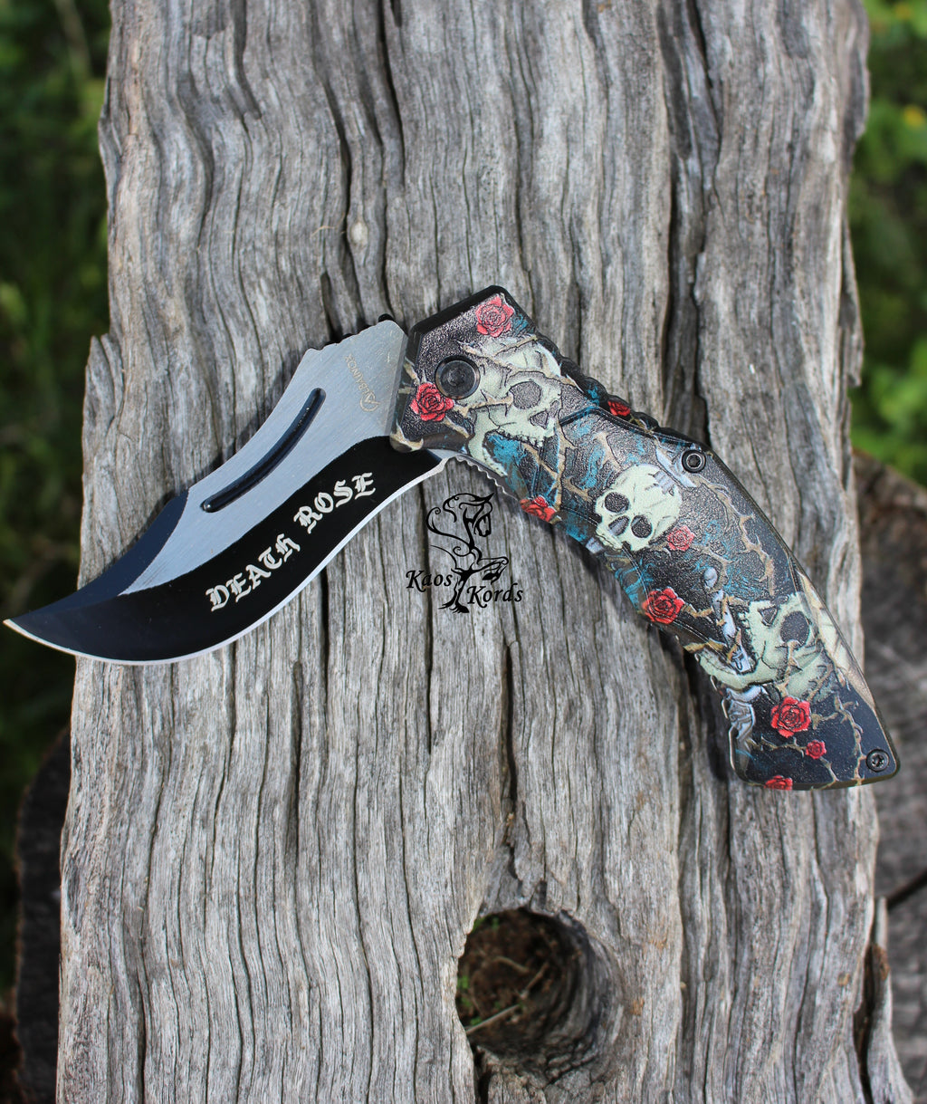 Albainox skull and roses knife

