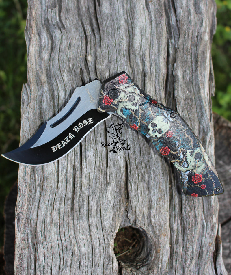 Albainox skull and roses knife

