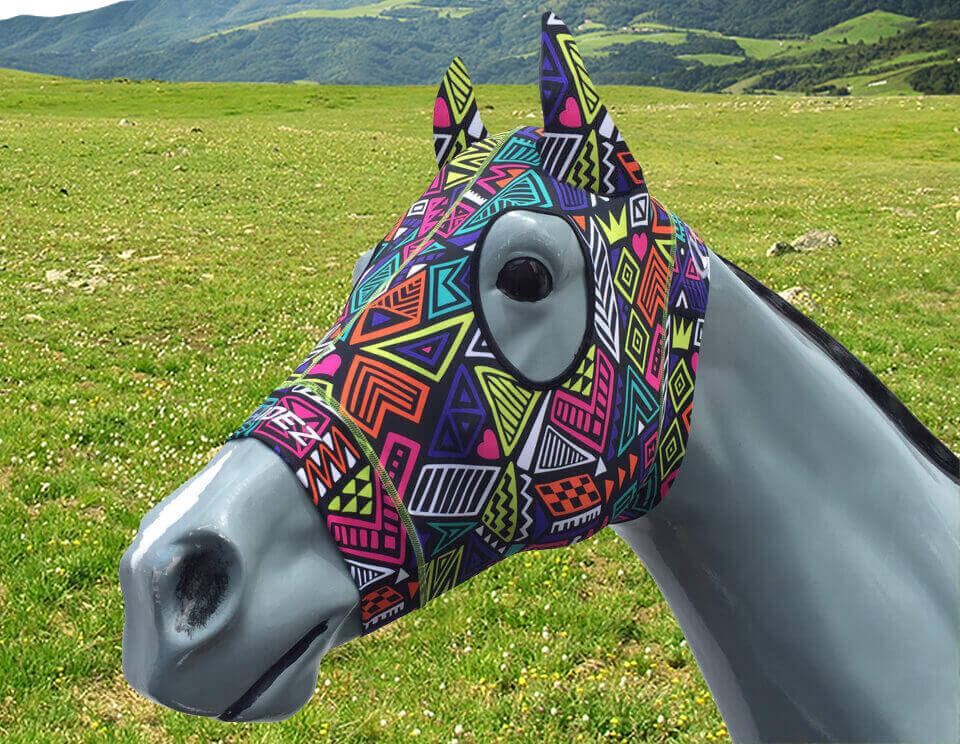Hidez Compression Hood abstract shapes multi