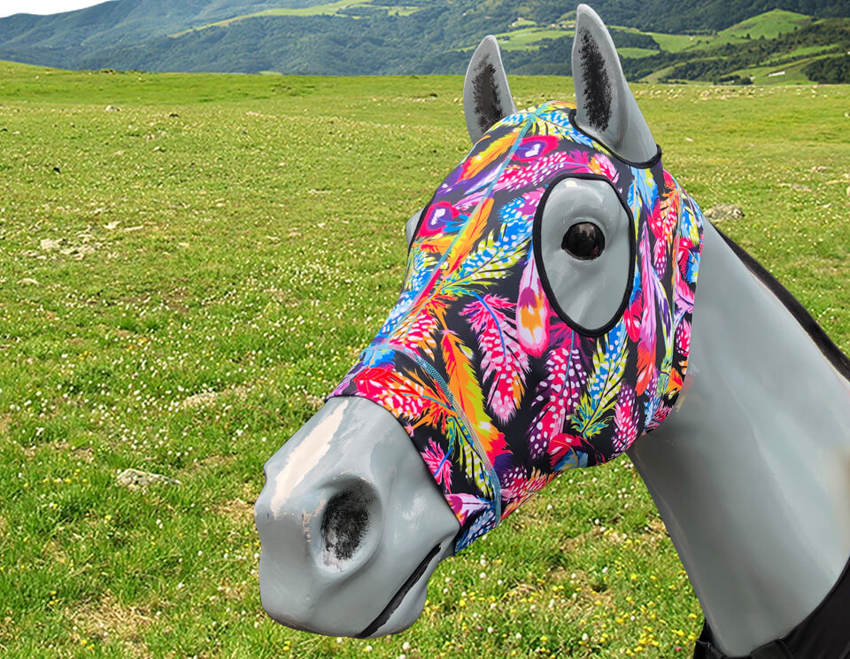 Hidez Compression Hood neon feathers