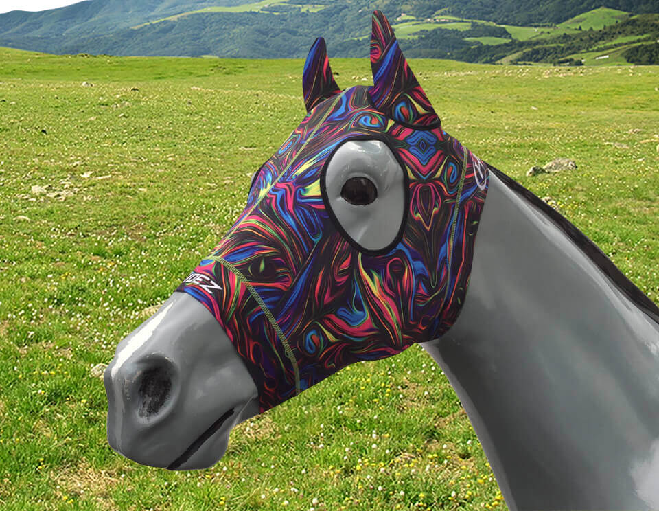Hidez Compression Hood with ears psychedelic