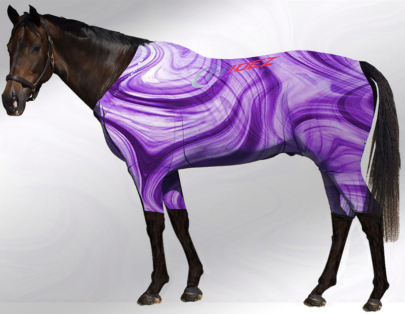 equine active suit hidez purple white swirls