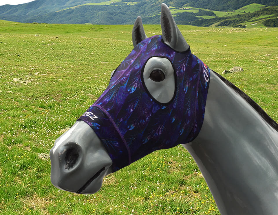 Hidez Compression Hood feathers purple black