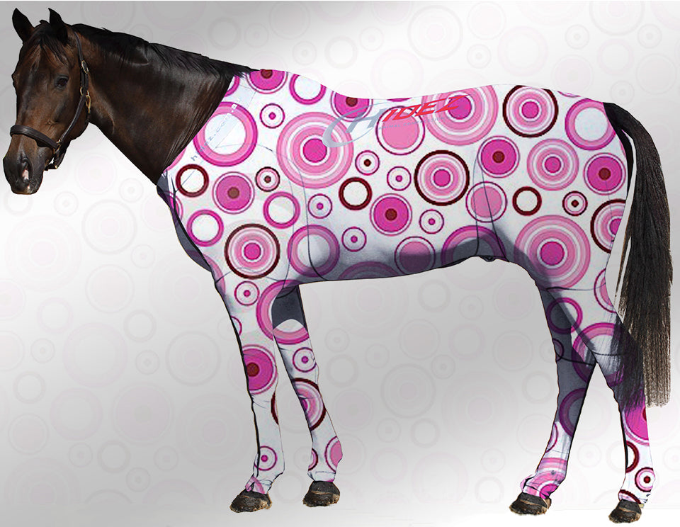 Hidez compression suit pink white
