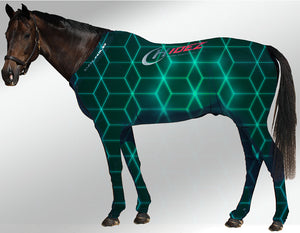 Hidez Travel and Recovery Suit Printed Neon Squares