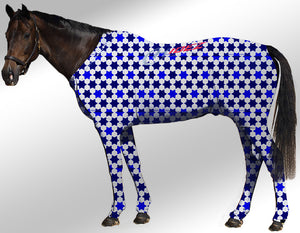 Hidez compression suit white blue navy