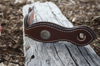 Slobber Straps With Silver Conchos