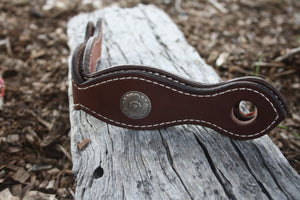 Slobber Straps With Silver Conchos