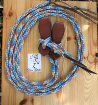 Split Reins With Plain Leather Slobber Straps