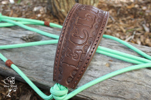 bronc leather noseband halter