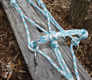 Side Pull/Riding Halter Plain With 4 Knots across Noseband
