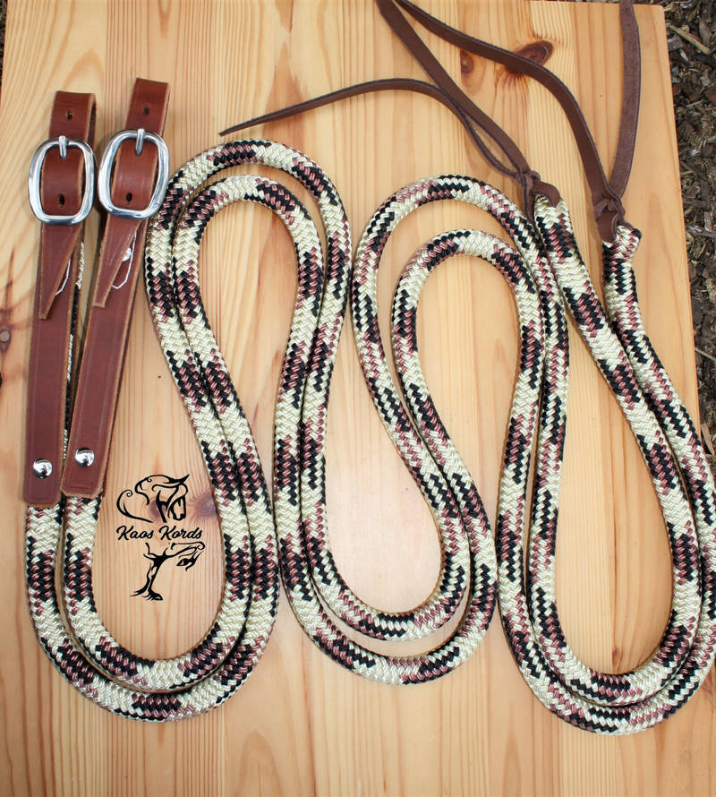 Split Reins With Buckle Ends Round 12mm Rope – Kaos Kords