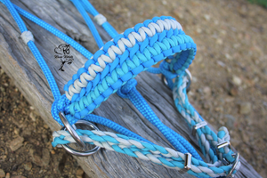 Side Pull/Riding Halter With Double Cobra Braid. With or Without Chinstrap