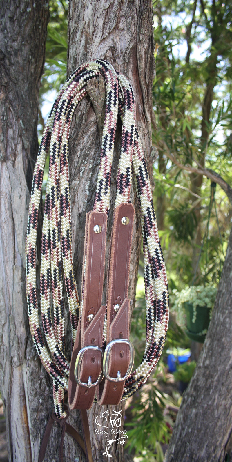 Split Reins With Buckle Ends Round 12mm Rope