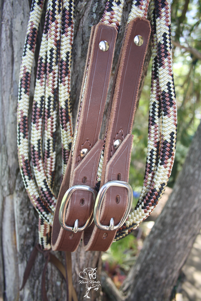 Split Reins With Buckle Ends Round 12mm Rope – Kaos Kords