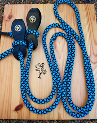 rope reins with leather slobber straps