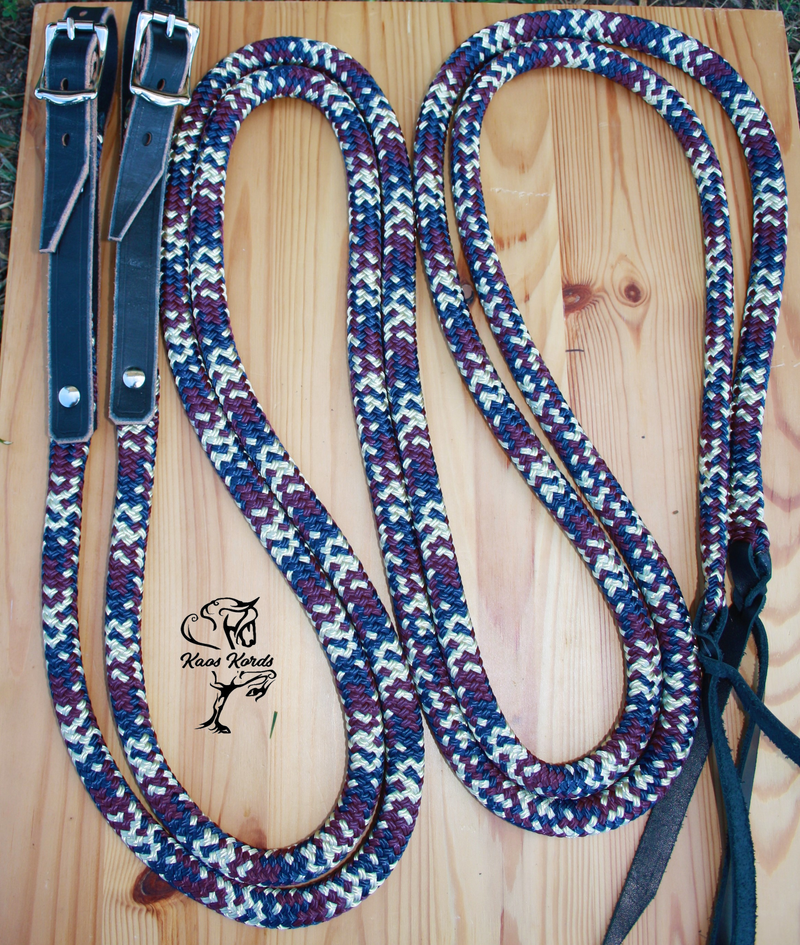 Split Reins With Buckle Ends Round 12mm Rope – Kaos Kords