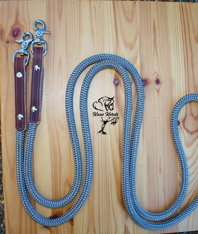 rope reins with leather end