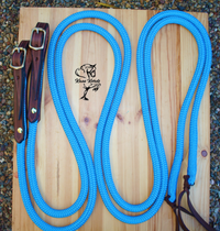 rope and leather end reins