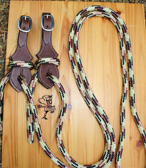 Split reins with slobber straps