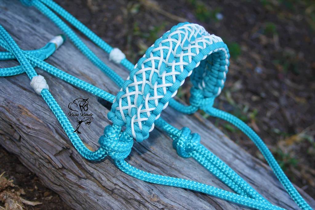 Braided horse rope halter