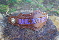 Custom name leather noseband