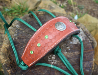 Leather Noseband Bronc Style Halter With Concho and Stones