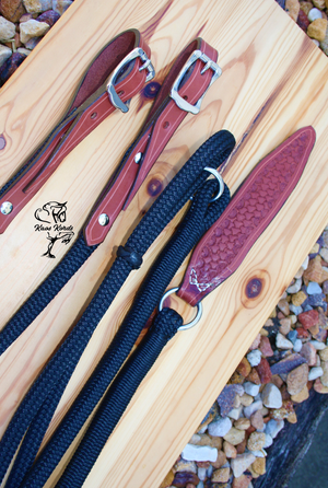 Rope Rommel Reins With Buckle End Bit Attachment 12mm