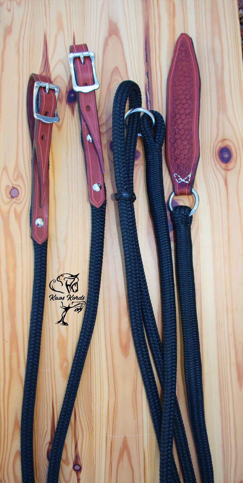 Rope Rommel Reins With Buckle End Bit Attachment 12mm