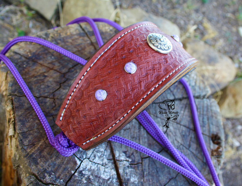 Leather Noseband Bronc Style Halter With Concho and Stones