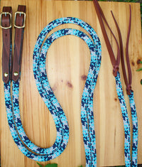 rope split reins leather end
