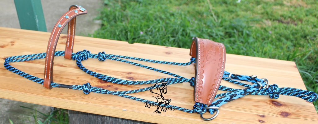 custom bitless bridle leather