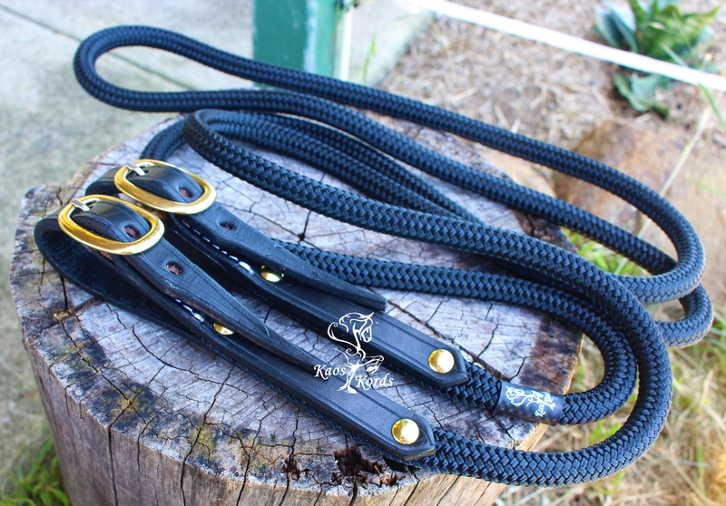 Joined Rope Reins With Buckle Ends Round Braid 12mm