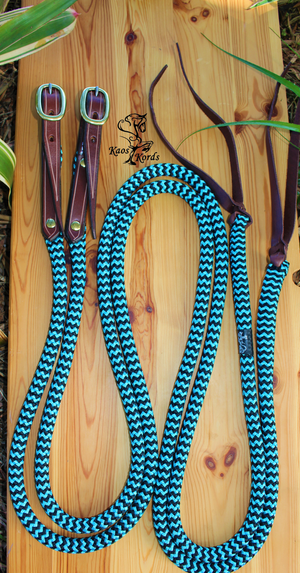 rope split reins with buckle ends