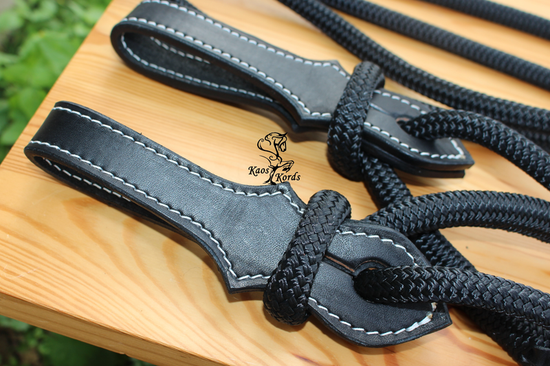 rope reins with leather slobber straps