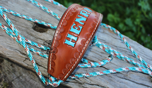 Halter With Name Noseband Painted Bronc Style