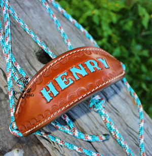 Halter With Name Noseband Painted Bronc Style