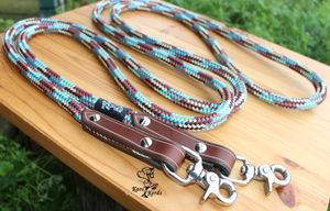 rope reins with leather ends