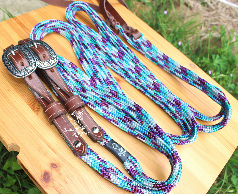 rope split reins buckle end