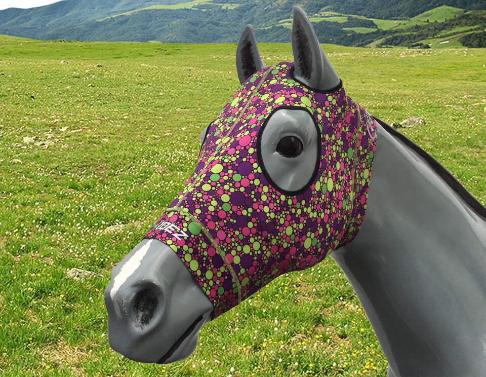 Hidez Compression Hood multi circles purple