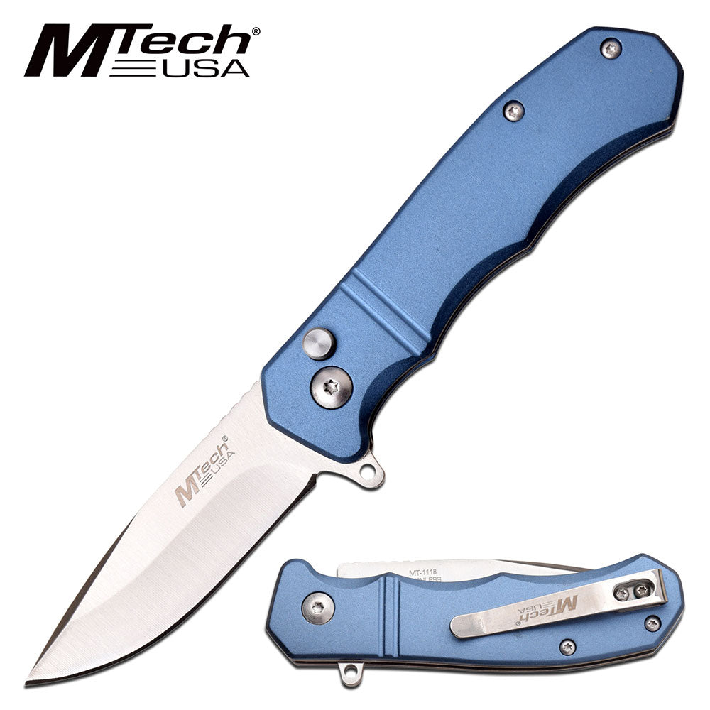 Mtech Ball Bearing Blue Folding Knife