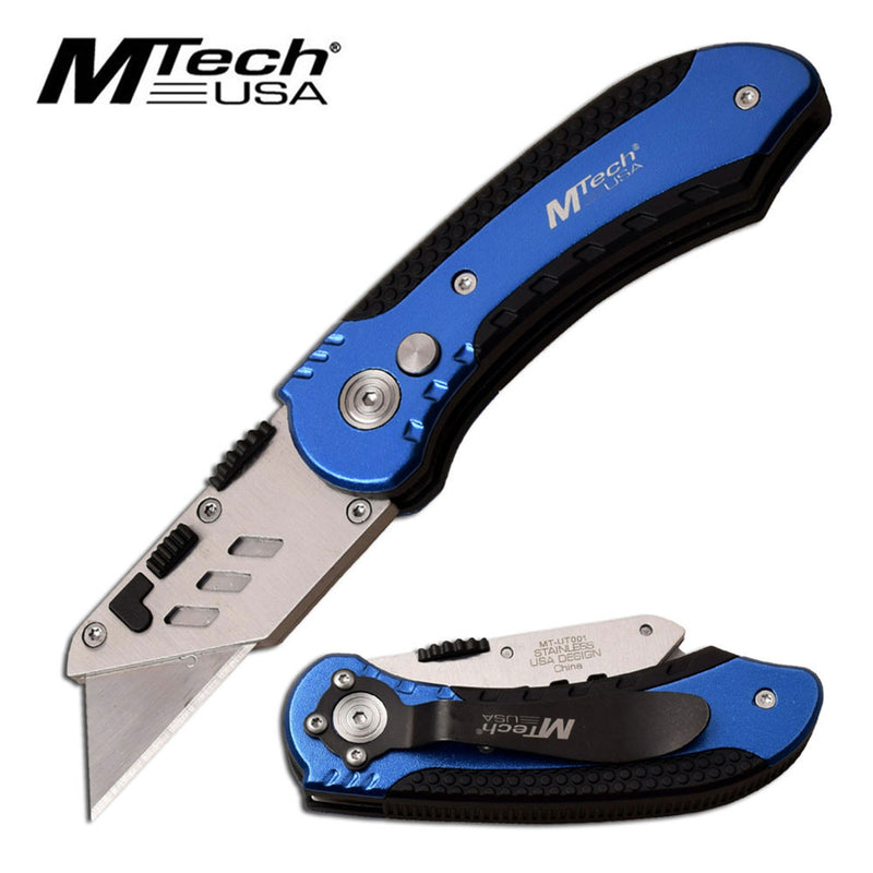 MTech Folding Utility Knife Blue