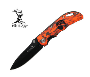Elk Ridge Orange Camo Folding Knife