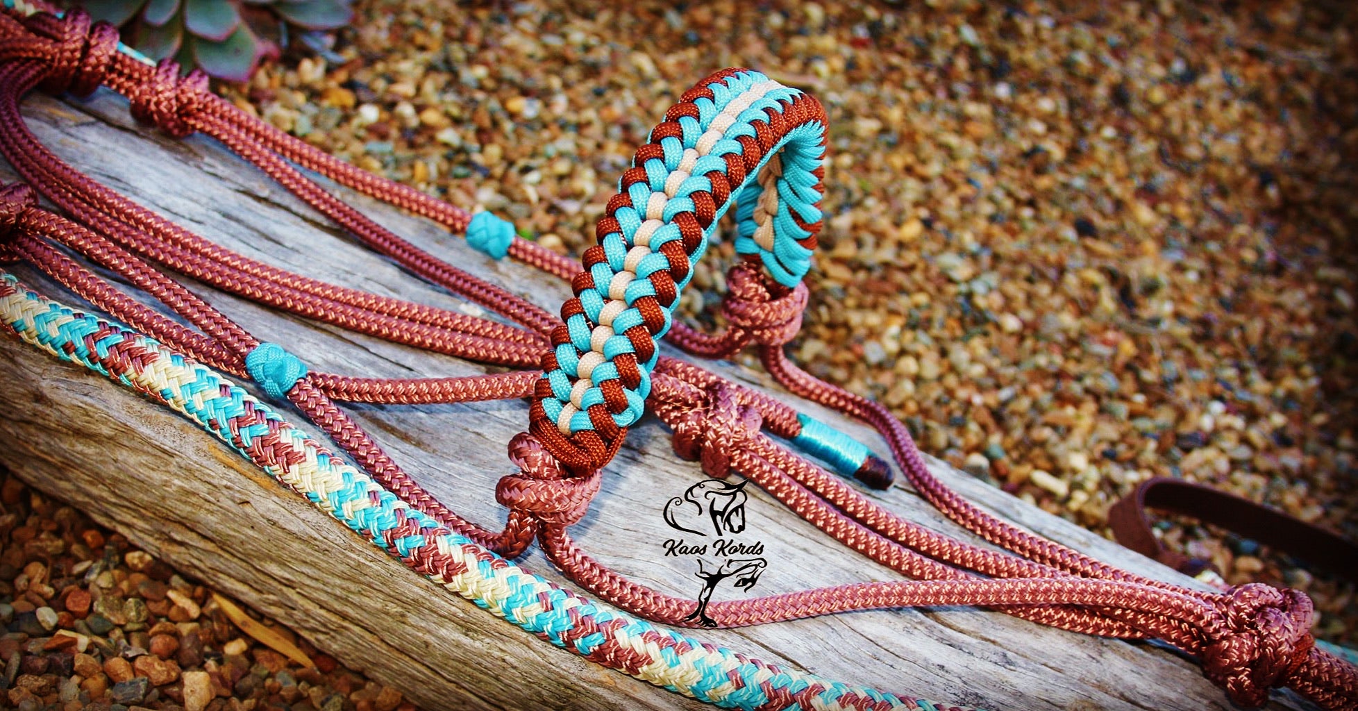 Braided Rope Halter Custom Made Sanctified Braid Rope Halter With Centre Stitch – Kaos Kords