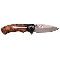 Elk Ridge Linerlock Burl Wood Folding Knife