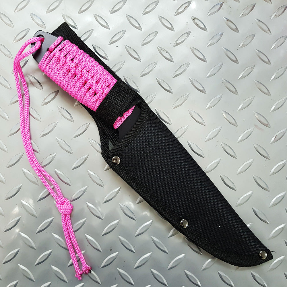 Fury Outback Pink Chord Wrapped Knife