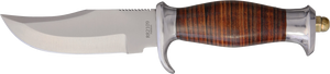 Rough Ryder Fixed Blade Hunting Knife Stacked Leather