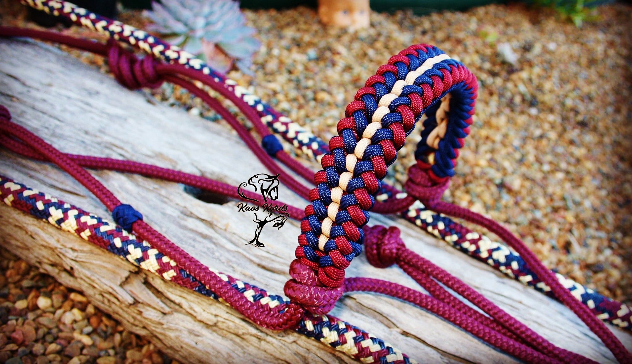 Braided Rope Halter Custom Made Sanctified Braid Rope Halter With Centre Stitch – Kaos Kords