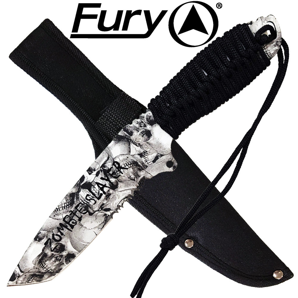 Fury Skull Print Zombie Hunter Knife